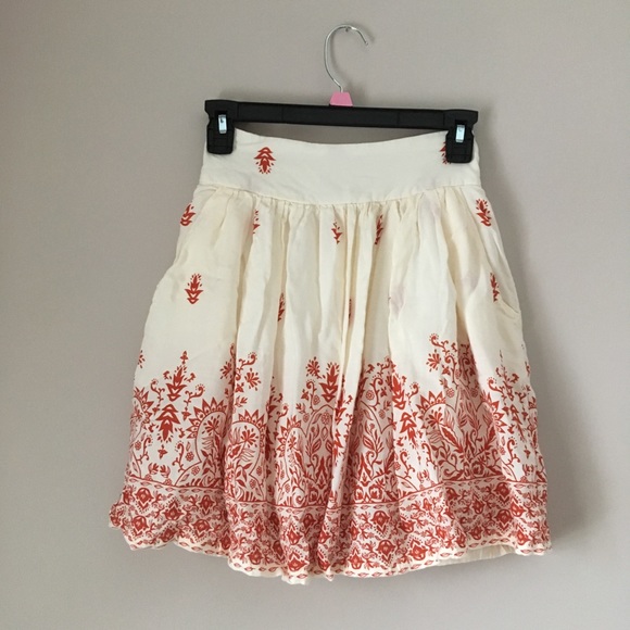 Japna Dresses & Skirts - Japna Patterned Flowy Skirt With Pockets